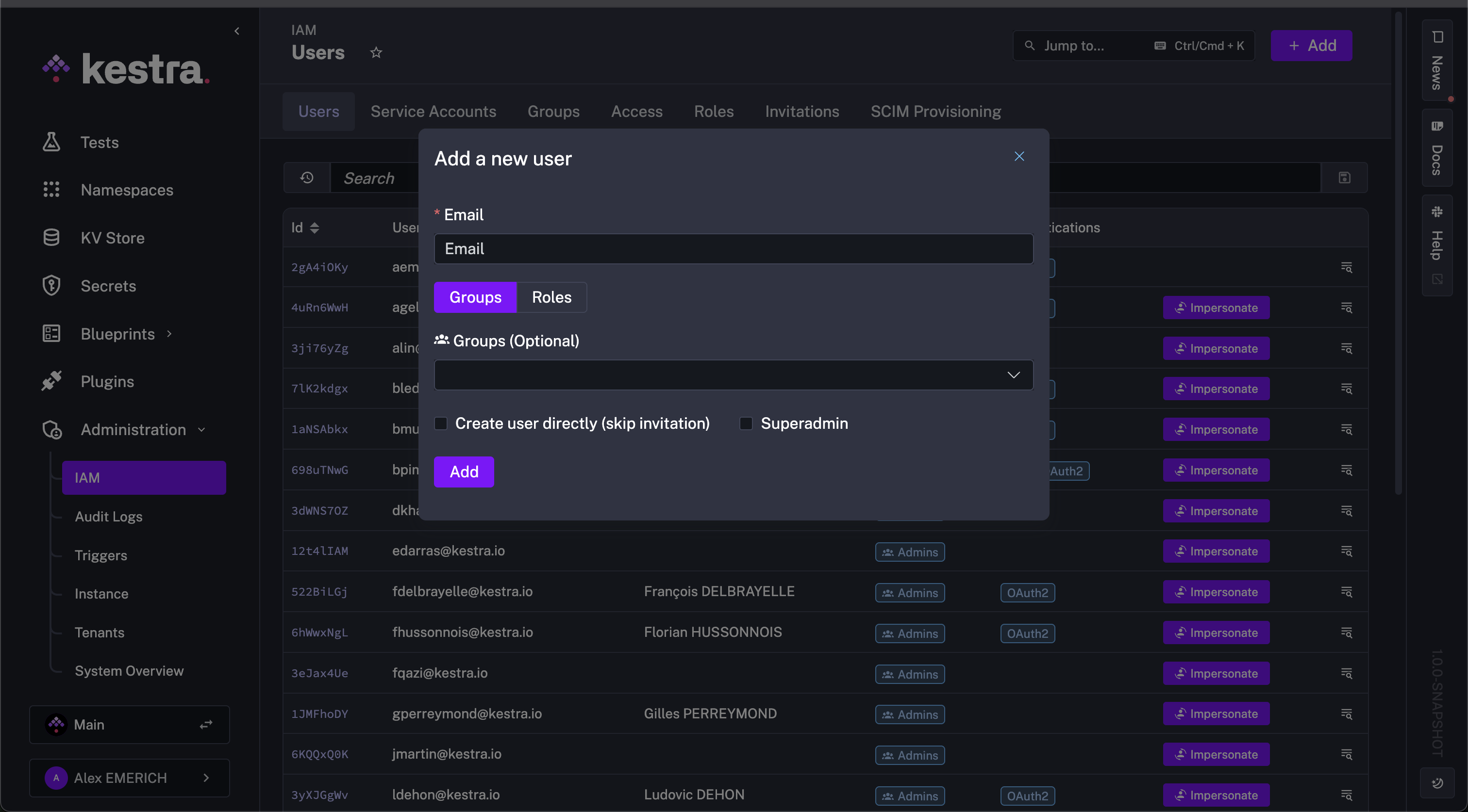 Add User Interface